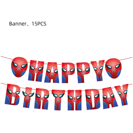 Hac491fccc71b43b38dbfed95abd5fe706.jpg_960x960 Girlianda "Happy birthday" Spiderman ( Žmogus voras )