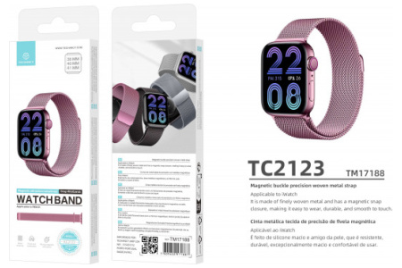 Išmaniojo Laikrodžio Apyrankė 38/40/41 mm Stainless Steel Magnetic Rožinė