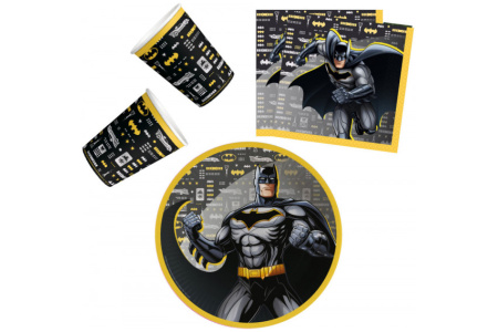 Vienkartinių Indų Rinkinys, Batman, 40 vnt.