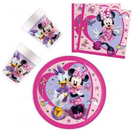 PNN00034 Vienkartinių Indų Rinkinys Minnie Mouse, 44 vnt.