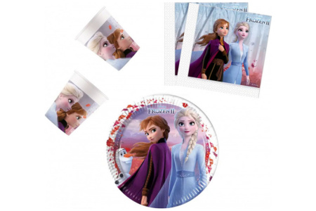 Vienkartinių Indų Rinkinys Frozen, 36 vnt.