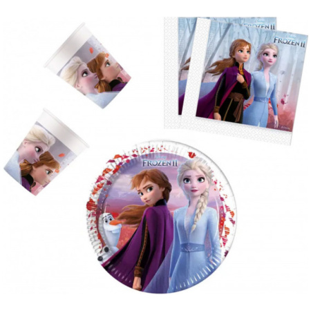 PNN00044 Vienkartinių Indų Rinkinys Frozen, 36 vnt.