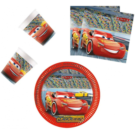 PNN00046 Vienkartinių indų Cars ( McQueen ) Rinkinys, 44 vnt.