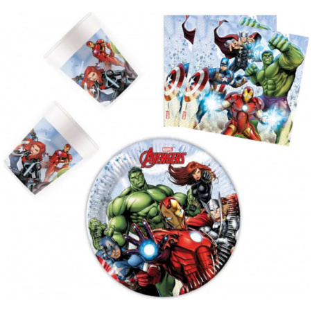 PNN00053 Vienkartinių Indų Rinkinys Avengers, 44 vnt.