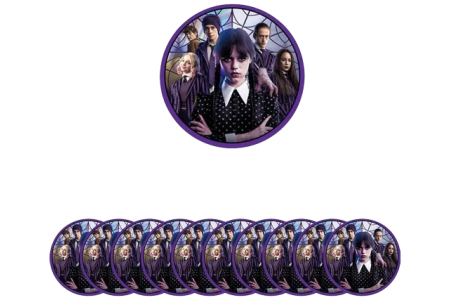 Vienkartinės lėkštutės Wednesday 23cm, 10 vnt.