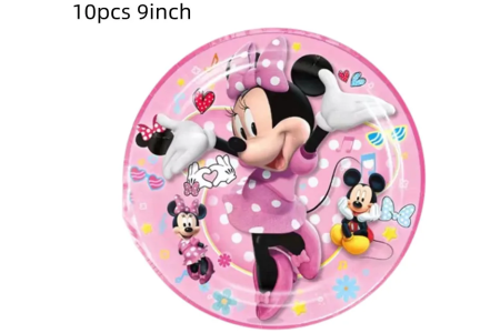 Vienkartinės lėkštutės Minnie Mouse, 23cm, 10 vnt.