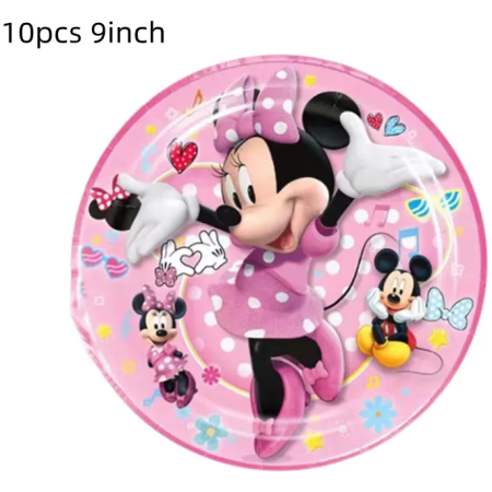 S6958c4ac9afd4f04807e05911b8bb731B Vienkartinės lėkštutės Minnie Mouse, 23cm, 10 vnt.