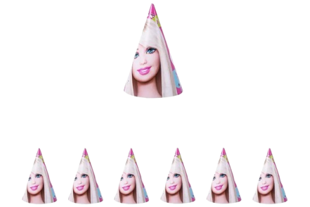 Vienkartinės kepuraitės Barbie, 10 vnt.