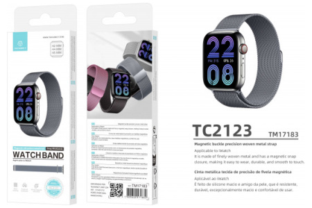 Išmaniojo Laikrodžio Apyrankė 42/44/45 mm Stainless Steel Magnetic Pilka