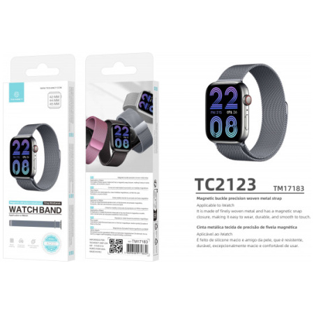 YMYXt5 Išmaniojo Laikrodžio Apyrankė 42/44/45 mm Stainless Steel Magnetic Pilka