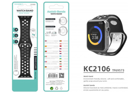 Išmaniojo Laikrodžio Apyrankė 42/44 mm juoda/balta