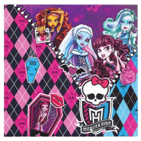 2f7dbb5aa39cbc540f5d70b1317fb5dd-removebg-preview Vienkartinės popierinės servetėlės Monster High, 20 vnt.