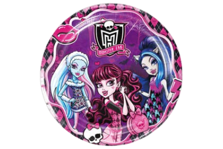 Vienkartinės lėkštutės Monster High 23cm, 10 vnt