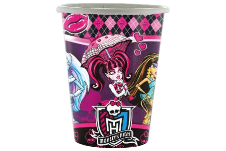 Vienkartiniai puodeliai Monster High, 10 vnt.