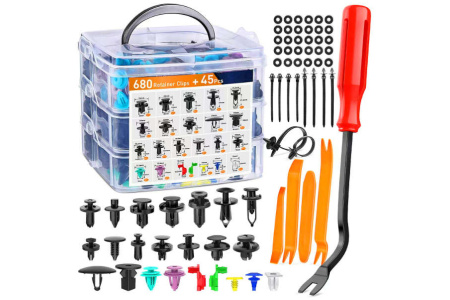 Automobilinis klipsų rinkinys, 725 vnt.