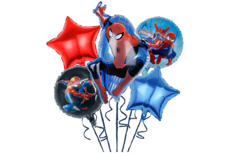 Folinių Balionų Rinkinys Žmogus Voras 5 vnt Spider Man  ( AYD230510-4 )