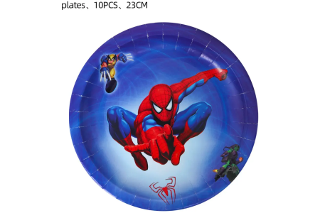Vienkartinės lėkštutės „Žmogus voras” (Spiderman) 23cm – 10 vnt