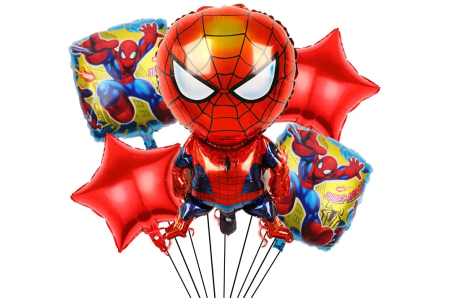Folinių Balionų Rinkinys Žmogus Voras 5 vnt Spider Man  ( AYD230510-14 )