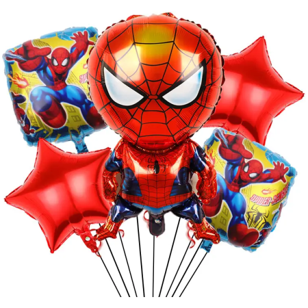 Folinių Balionų Rinkinys Žmogus Voras 5 vnt Spider Man  ( AYD230510-14 )