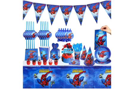 „Žmogus voras” (Spiderman)  Gimtadienio Vienkartinių Indų 12 Dalių Rinkinys