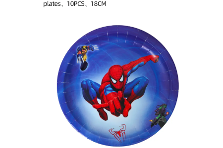 Vienkartinės lėkštutės „Žmogus voras” (Spiderman) 18cm – 10 vnt