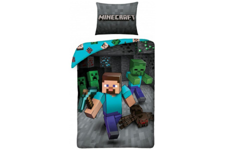 Vaikiškas patalynės komplektas Minecraft 140x200, 2 dalių