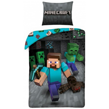 Vaikiškas patalynės komplektas Minecraft 140x200, 2 dalių