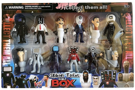 Figūrėlių Rinkinys Skibidi Toilet, 12 vnt.
