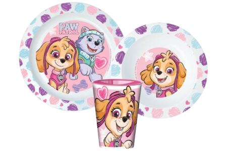 Plastikinių indų rinkinys Paw Patrol SKY (Šunyčiai Patruliai)