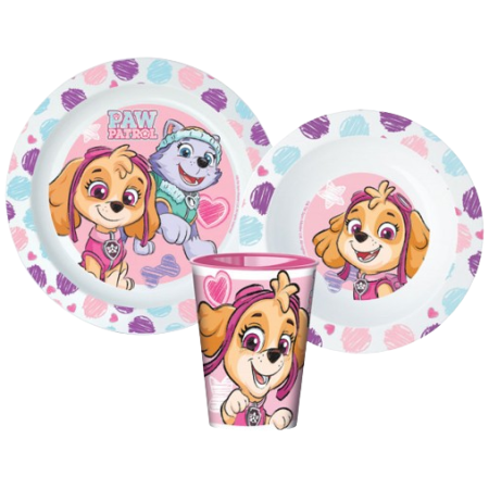 STF11161-removebg-preview Plastikinių indų rinkinys Paw Patrol SKY (Šunyčiai Patruliai)