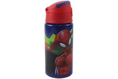 Aliuminė Gertuvė Spiderman su šiaudeliu, 500 ml
