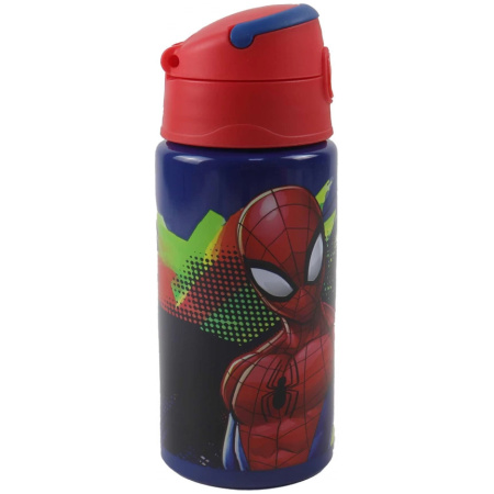 GIM55712248 Aliuminė Gertuvė Spiderman su šiaudeliu, 500 ml