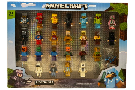 Minecraft Stiliaus Figūrėlės konstruktoriams My World , 24 vnt.