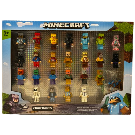 IMG_7497-removebg-preview Minecraft Stiliaus Figūrėlės konstruktoriams My World , 24 vnt.