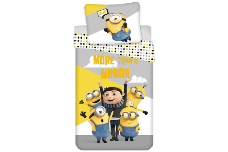 Vaikiškas patalynės komplektas Minions, 140x200 cm, 2 dalių