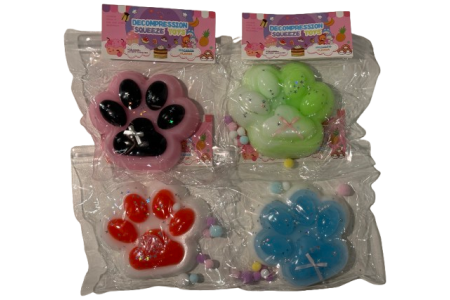 Didelės Katės letenėlės, antistresinis žaislas, įvairių spalvų, 1 vnt.