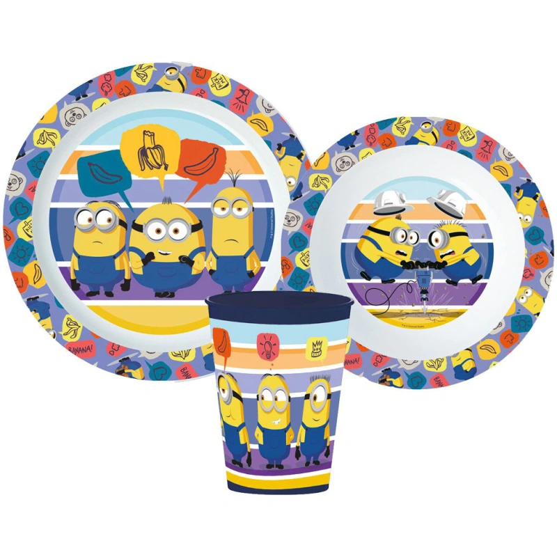 Plastikinių indų rinkinys Minionai ( The Minions )