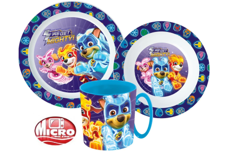 Plastikinių indų rinkinys Paw Patrol (Šunyčiai Patruliai)