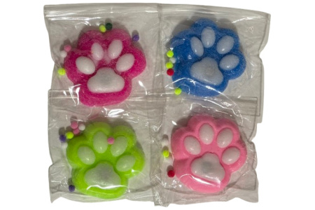 Didelės Plaukuotos Katės letenėlės, įvairių spalvų, 1 vnt.