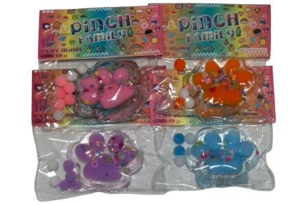 Katės letenėlės, antistresinis žaislas, įvairių spalvų, 4 vnt.