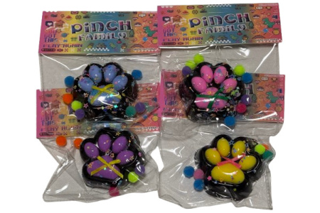 Katės letenėlės, antistresinis žaislas, įvairių spalvų, 4 vnt.