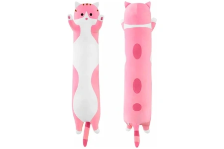 Pliušinis Žaislas/Pagalvė Katinas 90 cm Rožinis