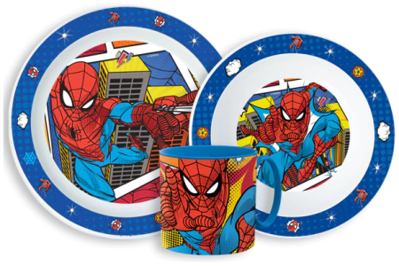 Plastikinių indų rinkinys Žmogus voras ( Spiderman )