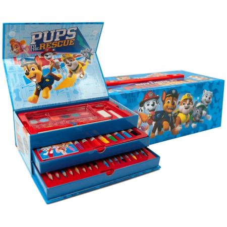 pw01002_drawerset_content_jpg Piešimo priemonių rinkinys Paw Patrol ( Šunyčiai Patruliai)