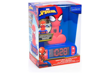 Žmogaus-voro žadintuvas su naktine lempute ir garsais 3D Spidey