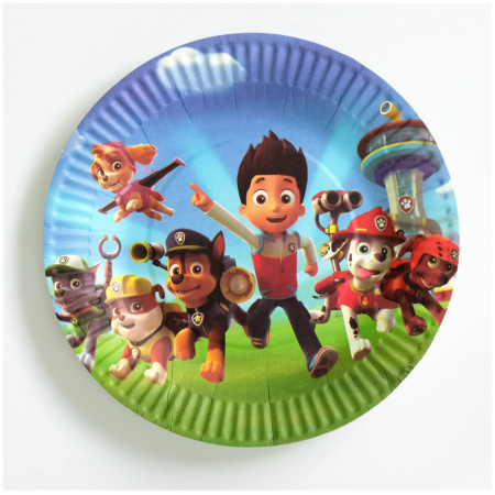 c39684c35b52671f0d6825d42cf8f072 Vienkartinės lėkštutės „Paw Patrol” 23cm – 10 vnt