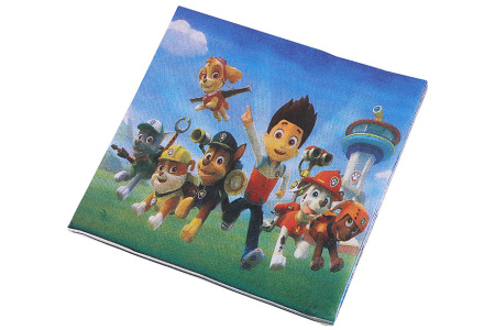Vienkartinės popierinės servetėlės „Paw Patrol” 20 vnt.