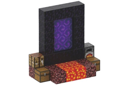 Minecraft magnetinis blokelių / kaladėlių rinkinys - Portalas - 32 vnt