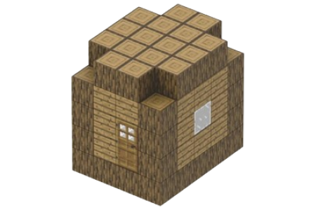 Minecraft magnetinis blokelių / kaladėlių rinkinys - Namas - 78 vnt