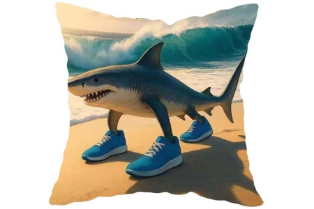 Pagalvė Brainrots Tralalero Tralala Ryklys 45x45